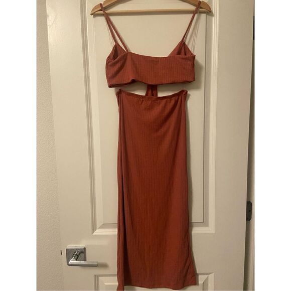 Endless Blu Fall Colored Midi Dress Size Medium - Picture 2 of 4